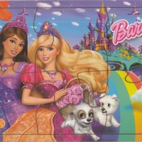 پازل چوبی-Barbie-باربی ابعاد 20*29 (پشت وایت بردی)